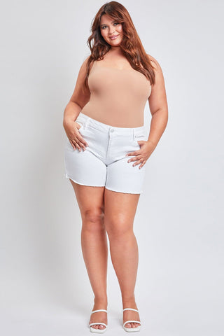 Women's Plus 80's Acid Wash Mom Shorts