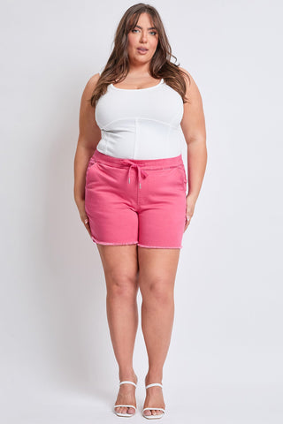 Shorts & Bermudas Women's Plus Frayed Hem Pull-on Shorts