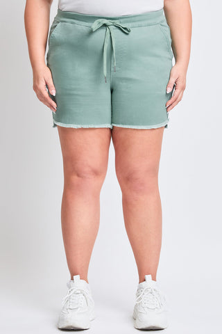 Shorts & Bermudas Women's Plus Frayed Hem Pull-on Shorts
