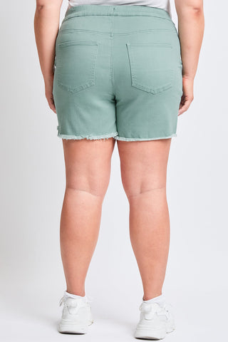 Shorts & Bermudas Women's Plus Frayed Hem Pull-on Shorts