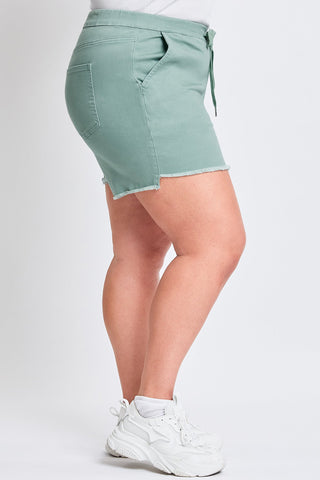 Shorts & Bermudas Women's Plus Frayed Hem Pull-on Shorts
