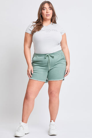 Shorts & Bermudas Women's Plus Frayed Hem Pull-on Shorts