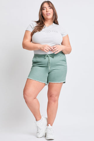 Shorts & Bermudas Women's Plus Frayed Hem Pull-on Shorts