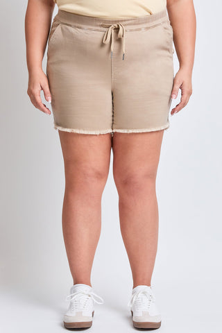 Shorts & Bermudas Women's Plus Frayed Hem Pull-on Shorts