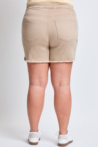 Shorts & Bermudas Women's Plus Frayed Hem Pull-on Shorts