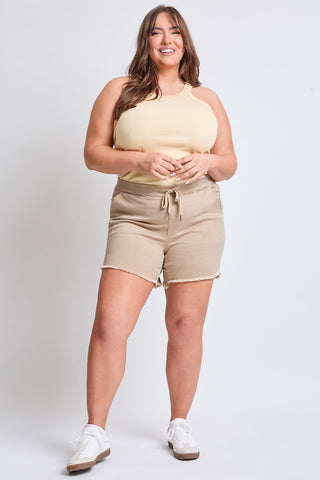 Shorts & Bermudas Women's Plus Frayed Hem Pull-on Shorts