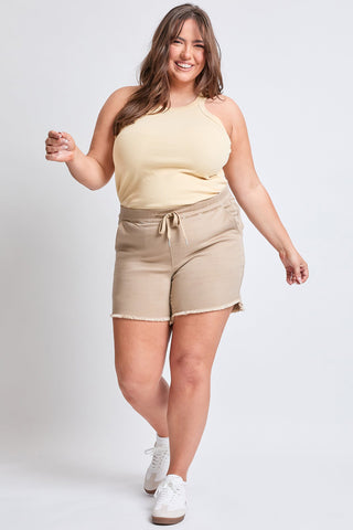 Shorts & Bermudas Women's Plus Frayed Hem Pull-on Shorts