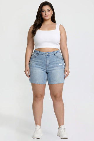 Women's Plus Luxe Long Short with Raw Hem