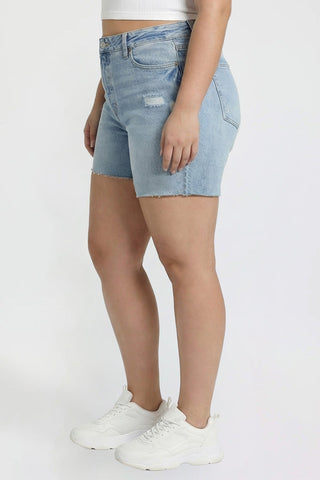 Women's Plus Luxe Long Short with Raw Hem