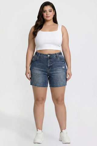 Women's Plus Luxe Long Short with Raw Hem