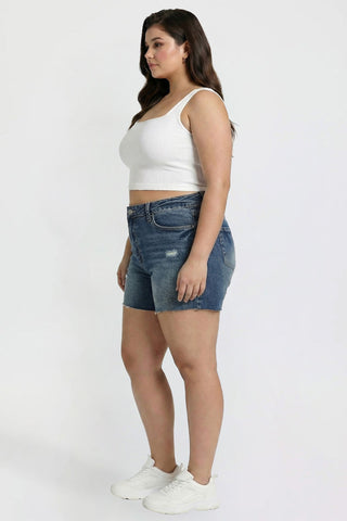 Women's Plus Luxe Long Short with Raw Hem