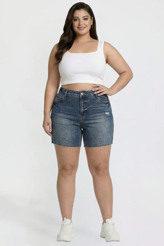 Women's Plus Luxe Long Short with Raw Hem