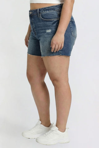 Women's Plus Luxe Long Short with Raw Hem