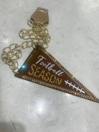 Football Season Pennant Necklace