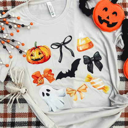 Candy Corn + Bows Soft Graphic Tee