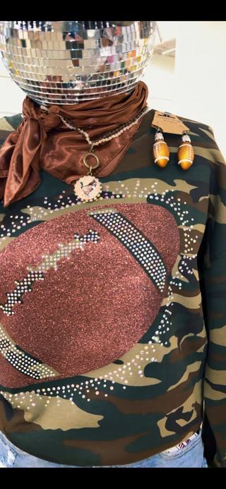 Game On, Gorgeous Sweatshirt with Crystal Accents