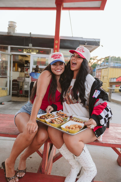 Hat Makes me Want a Hot Dog - Red Vintage Trucker Hat