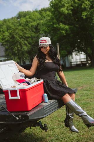Hat 'Merican Mamacita - Leopard Vintage Trucker Hat