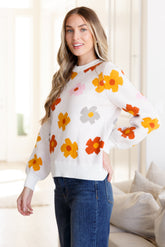 Tops Falling Flowers Floral Sweater