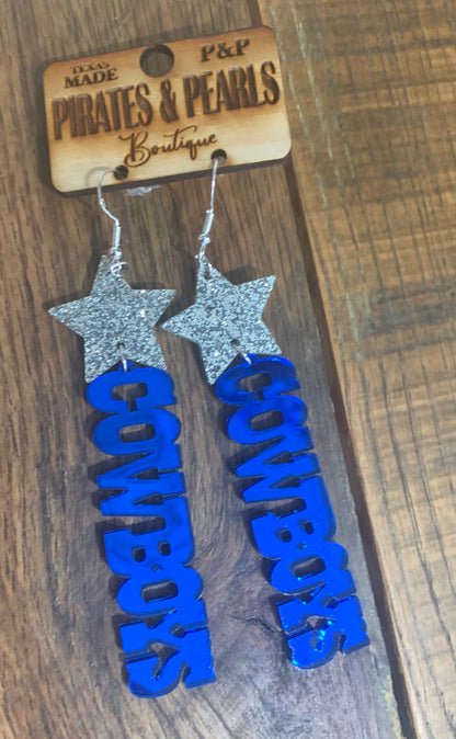 Cowboys Star Earrings