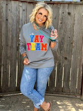 Yay Team Chenille Applique Sweatshirt - Pirates and Pearls Boutique