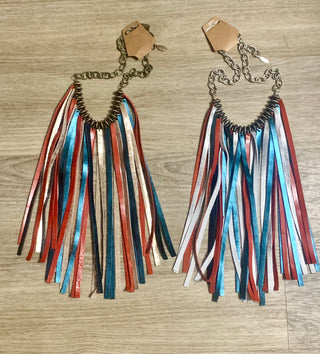Freedom Fringe Statement Necklace