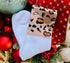 RTS White Solid Leopard Winter Socks