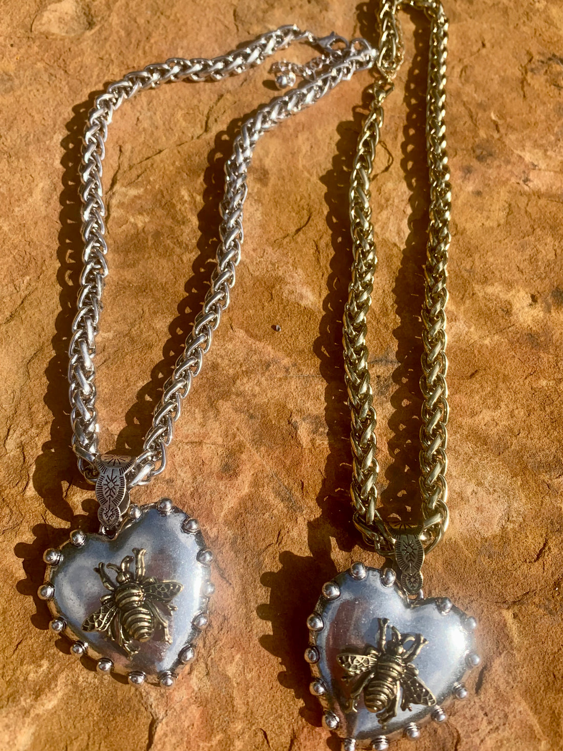 Queen Bee Heart Necklace