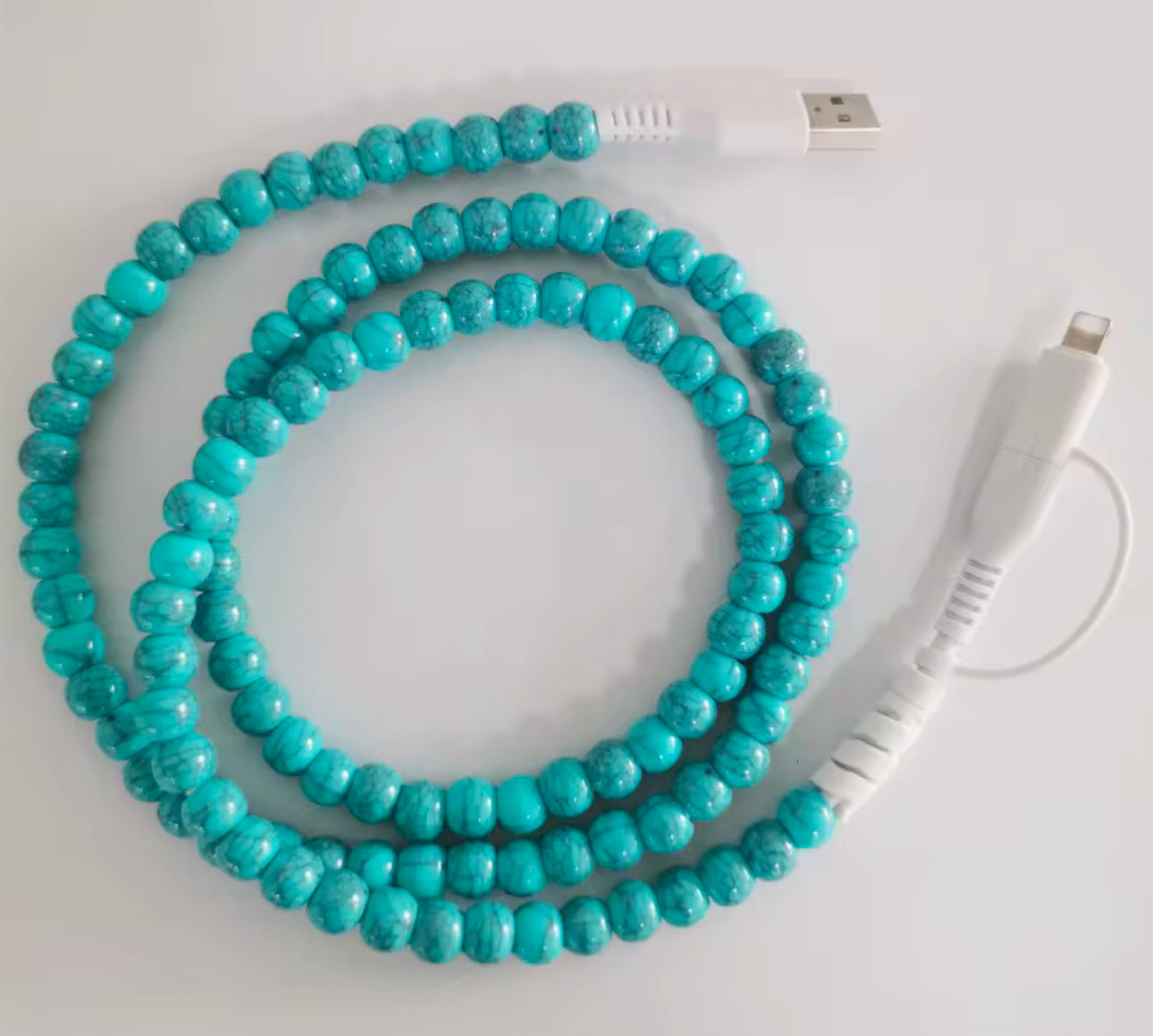 Western Turquoise Beaded Cell Phone Charger