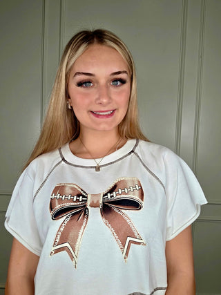 Kick Off Cutie Stitched Football Top