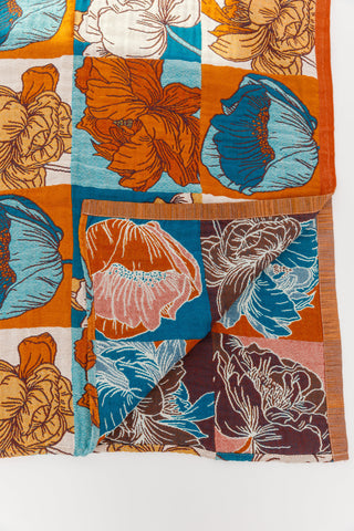 Home & Decor Luxury Beach Towel in Block Floral
