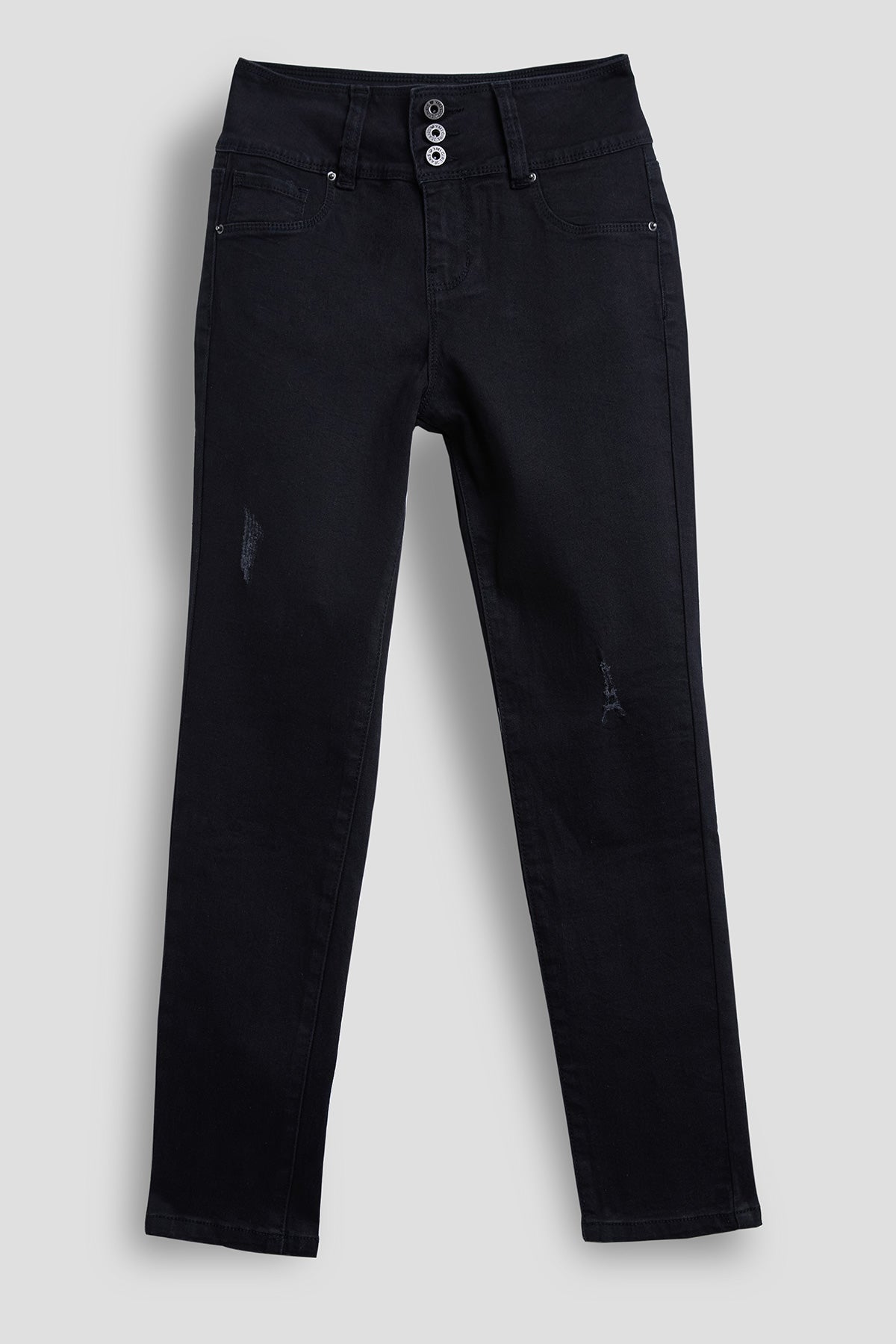 Girls 3 Button Essential Skinny With Faux Front Pockets Jeans