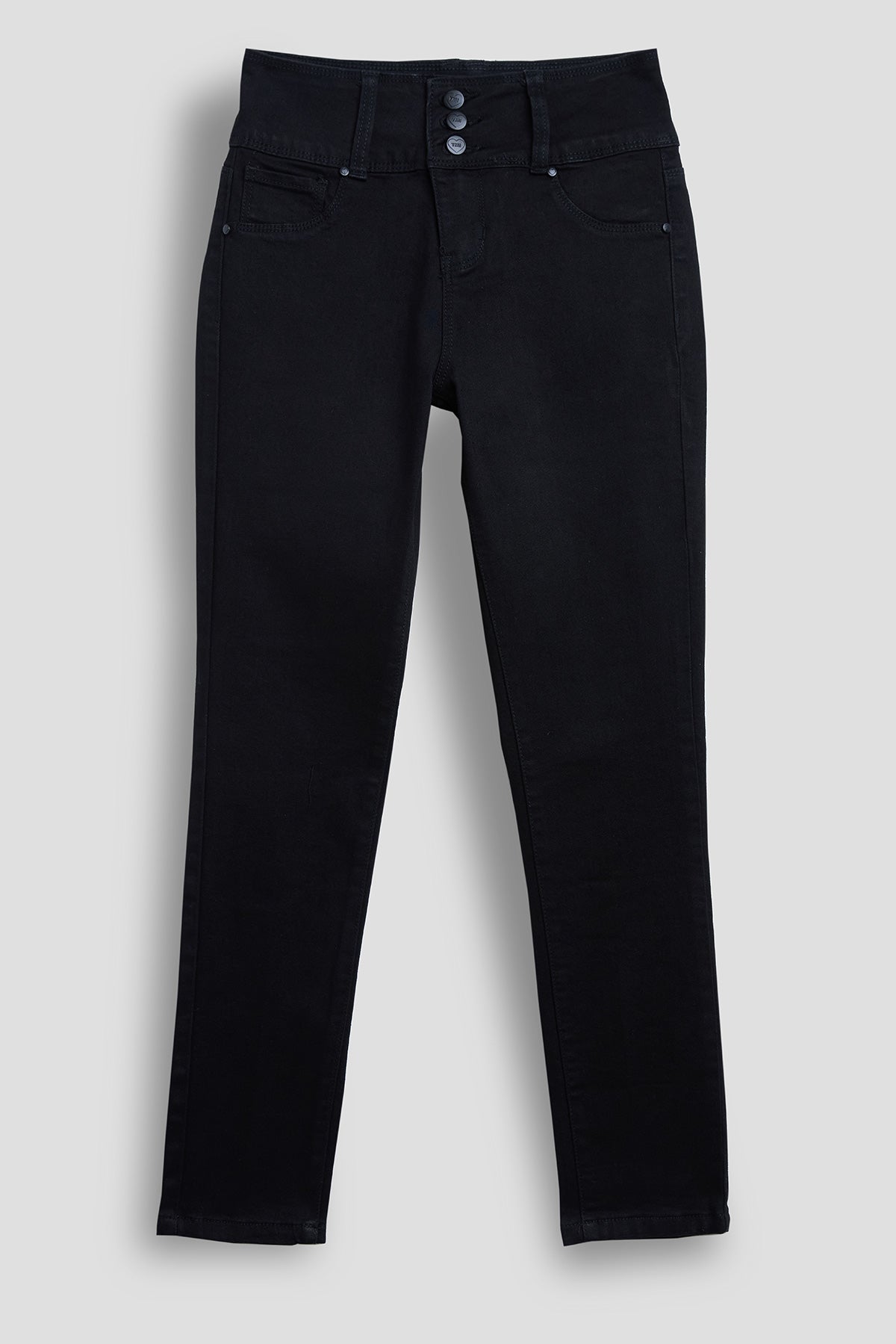 Girls 3 Button Essential Skinny Jeans With Faux Front Pockets