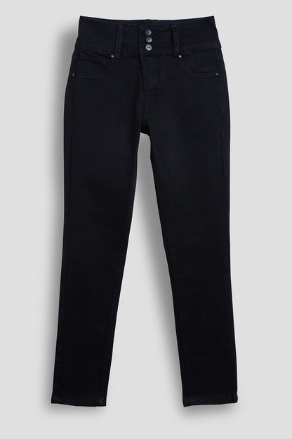 Girls 3 Button Essential Skinny Jeans With Faux Front Pockets