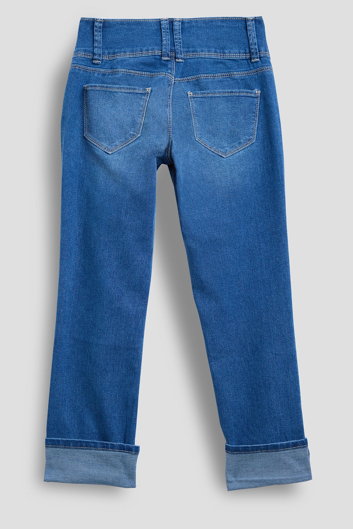 Girls Essential 3 Button Wide Cuff Skinny Jeans