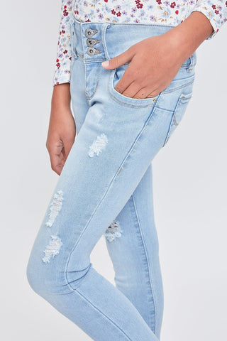 Girls Sustainable WannaBettaFit 3-Button Skinny Jeans