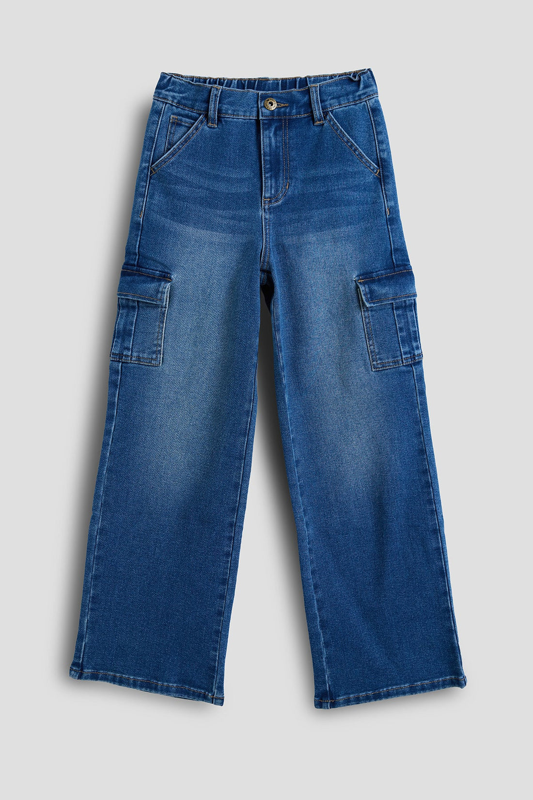 Girls Wide Leg Skater Cargo Jeans