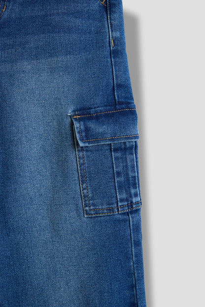 Girls Wide Leg Skater Cargo Jeans