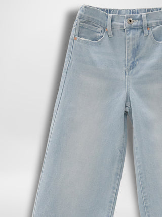 Girls Wide Leg Elastic Back Jeans
