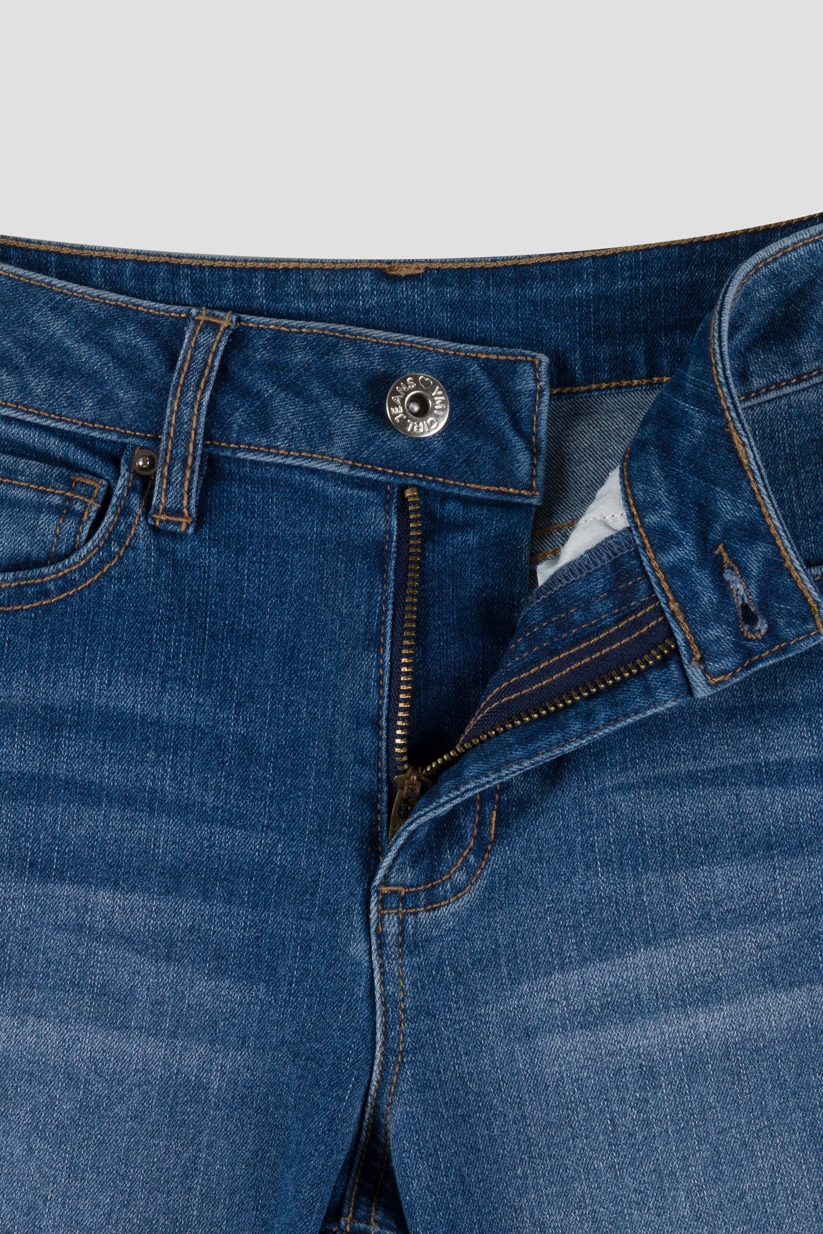 Girls Hot Fix Stud Cuffed Wide Jeans