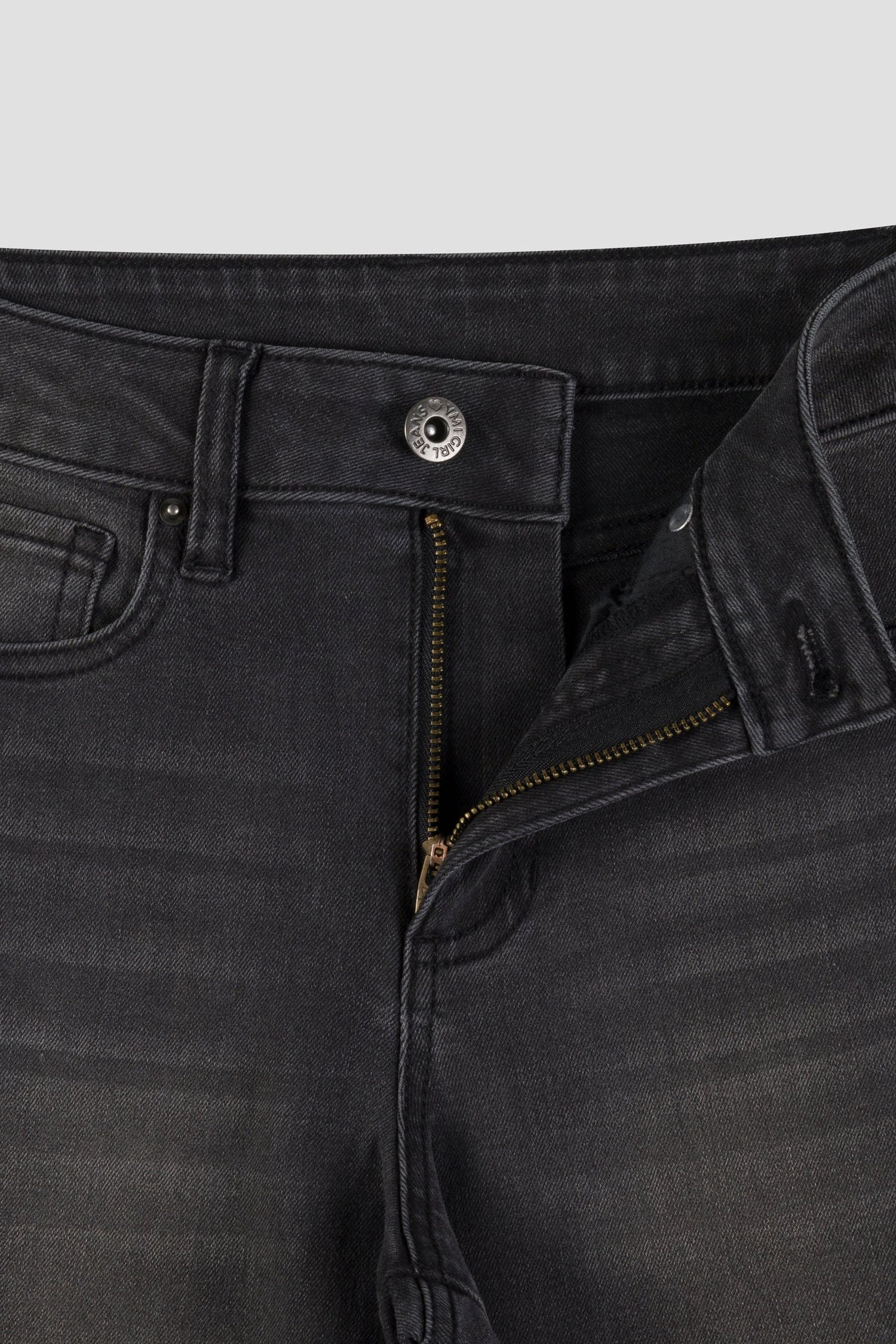 Girls Hot Fix Stud Cuffed Wide Jeans