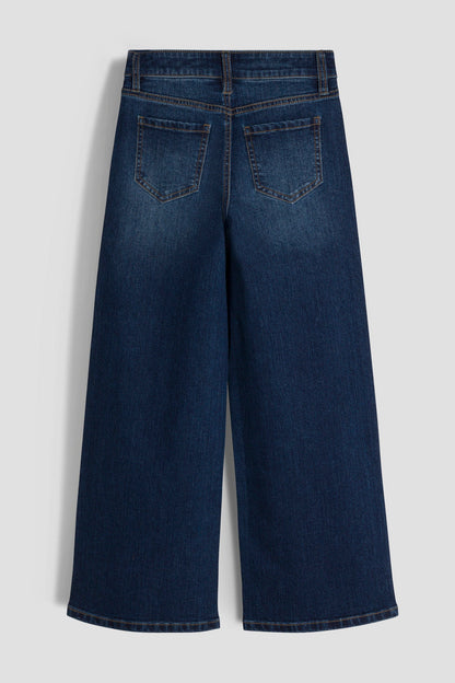 Girls Ava Rhinestone Wide Leg Jeans