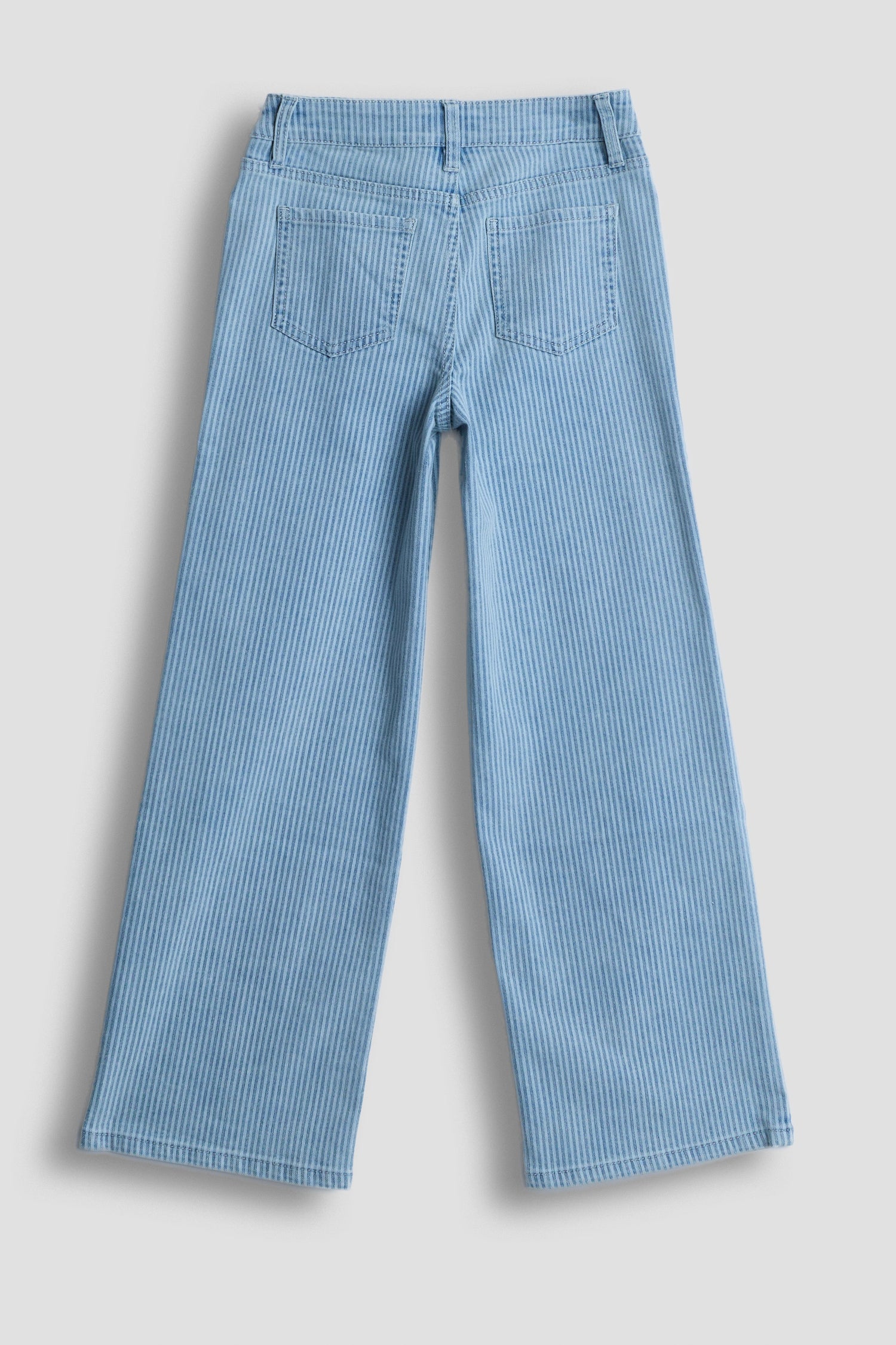 Girls Wide Leg Twill Stripe Pant