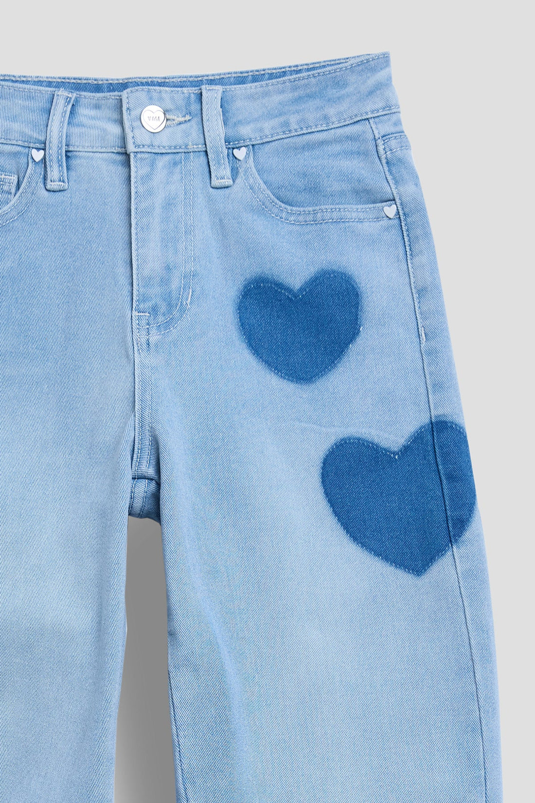 Girls Heart Shadow Barrel Jeans