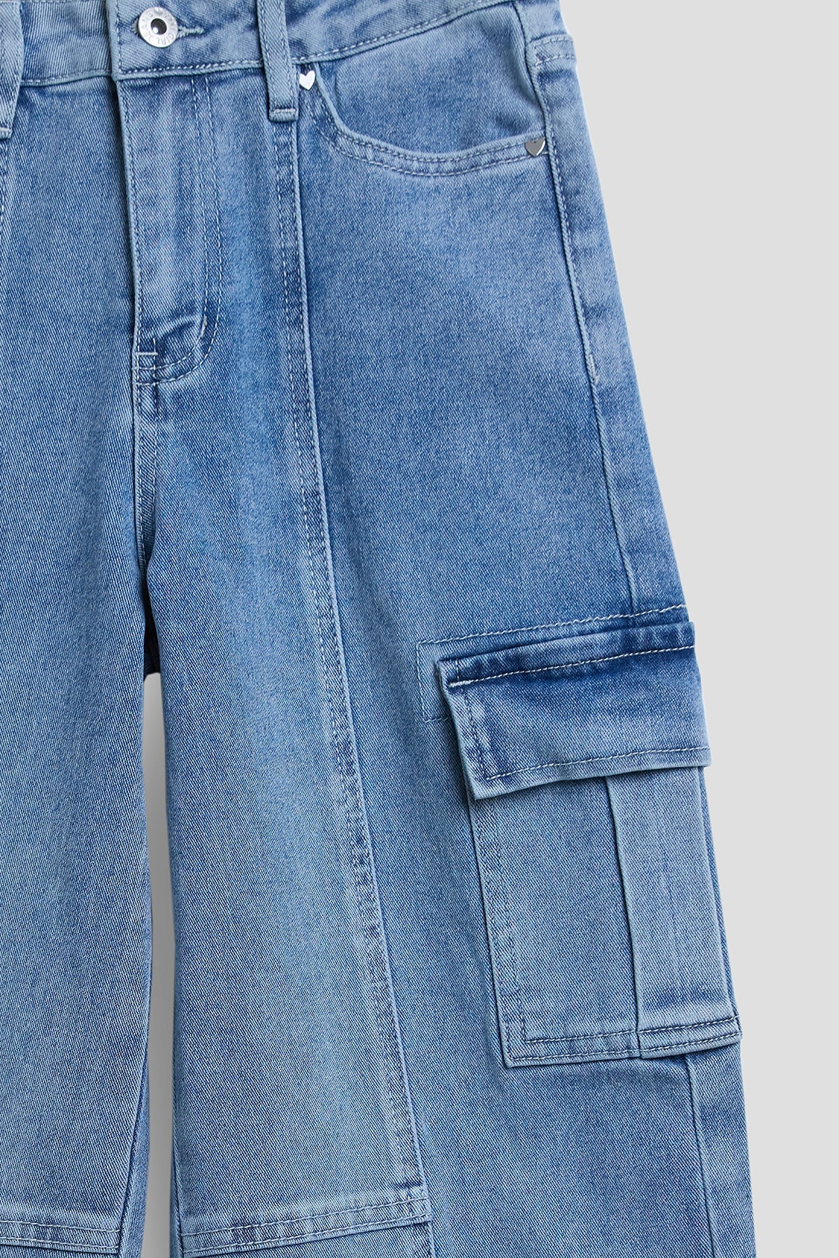 Girls Relaxed Cargo Jeans