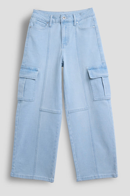 Girls Relaxed Cargo Jeans