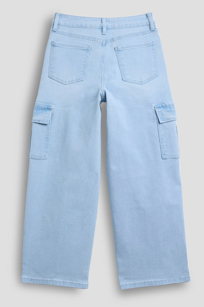 Girls Relaxed Cargo Jeans