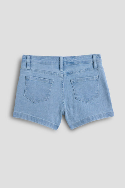 Girls Assymetrical Denim Skort
