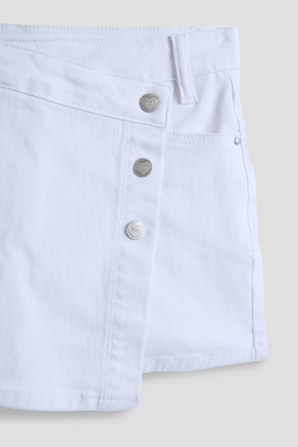 Girls Assymetrical Denim Skort