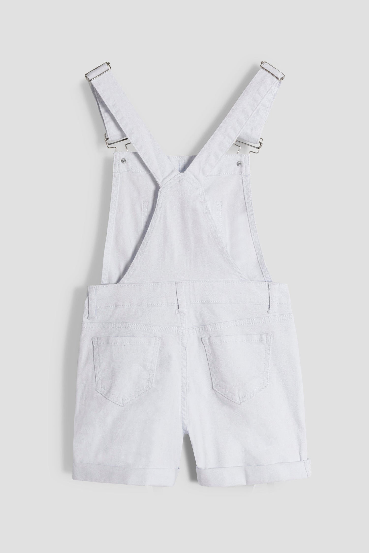 Girls Cuffed Bib Shortalls
